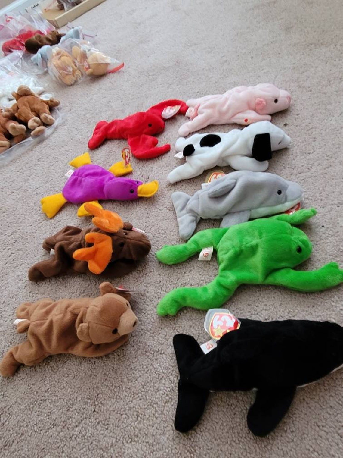 Rare TY Original 9 Beanie Babies Collection Etsy