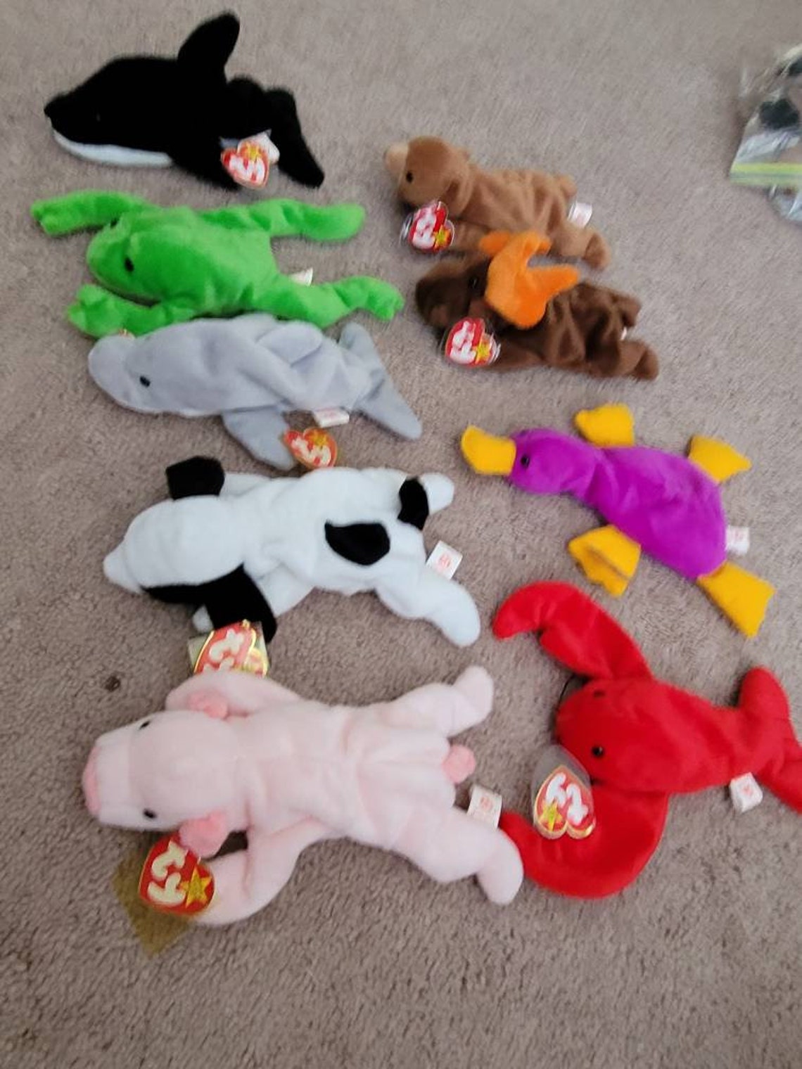 Rare TY Original 9 Beanie Babies Collection Etsy