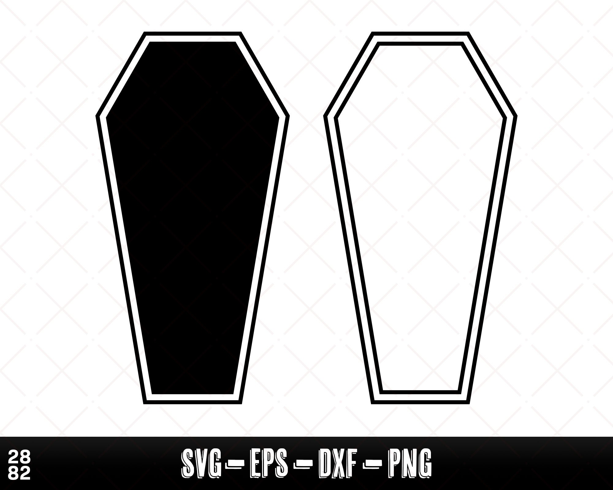 Coffin Nail Outline Design - wide 1
