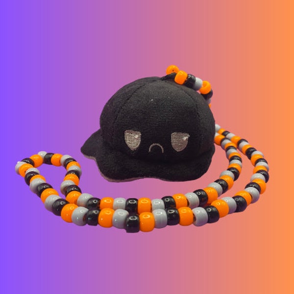 Halloween octopus| Mad| Cute toy| Kandi raves| Octopus cutie| Escape| Freaky Deaky| EDC Orlando| Black gray octopus kandi