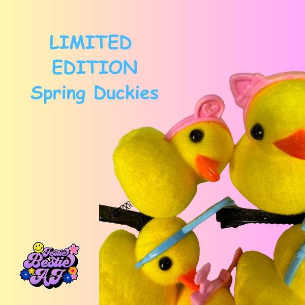 Spring duck clips| Blue pink cuties| Headpieces ducks| Rave duck clips| Girl boy ducks| Beyond| EDCLV| EDCO| DayTrip| Ravers| party| trade