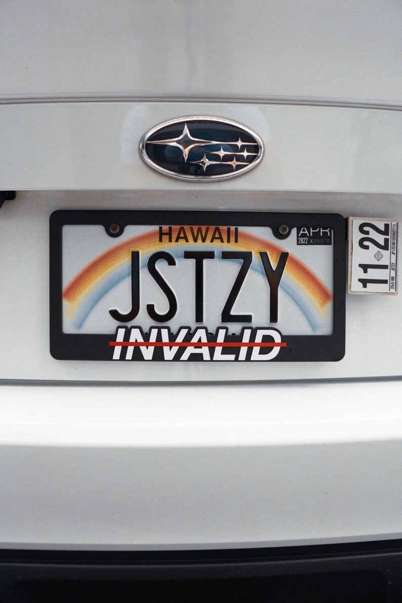 Invalid License Plate Frame 