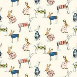 Prestigious Textiles Hop-Rabbits Paintbox 100% Cotton 137cms Wide Curtain/Craft/Cushion/Blind/Patchwork Fabric