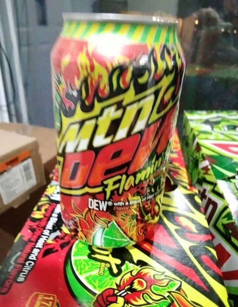 Mountain Dew Flaming Hot Cheetos Soda One 12oz Can Etsy Hong Kong