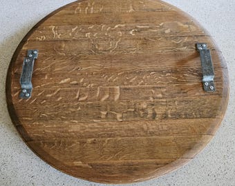 30" French Oak Serving Tray