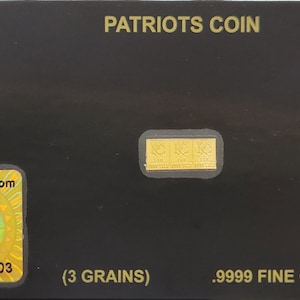 Pure Gold Bar That Breaks into 3 One GR Bars Gold Bullion .9999 Gold Stamp Trading Card Precious Metal Gold Grain Bars Gold Bar Free Silver
