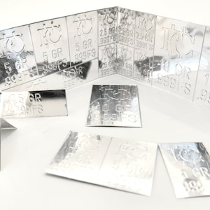 Pure Silver Bars in protective sleeve with C.O.A. Silver Bullion .999 silver