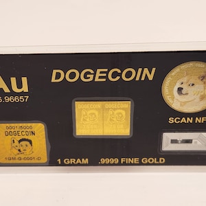 Dogecoin Gold Snap Bar Breaks into Two 7.5 GR Bars Gold Bullion Precious Metal AG Gold Stamp Free Silver Bar Included!! Dogecoin Elon Musk
