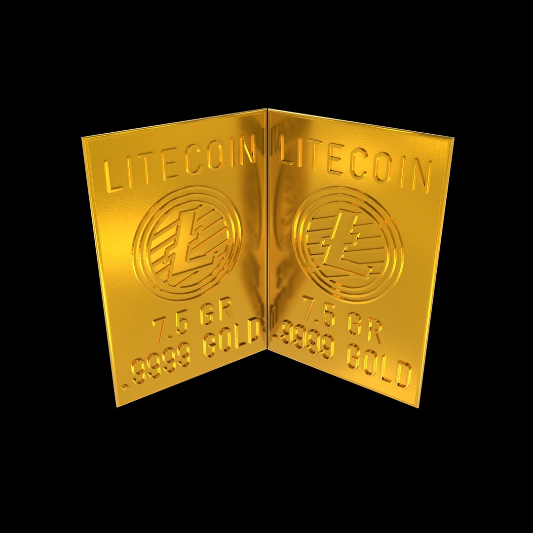 1 Gram Gold Litecoin Gold Bar Crypto GR Bars Gold Bullion Precious Metal AG  Gold Stamp Free Silver Bar Included!! Litecoin Gold Bar - Etsy