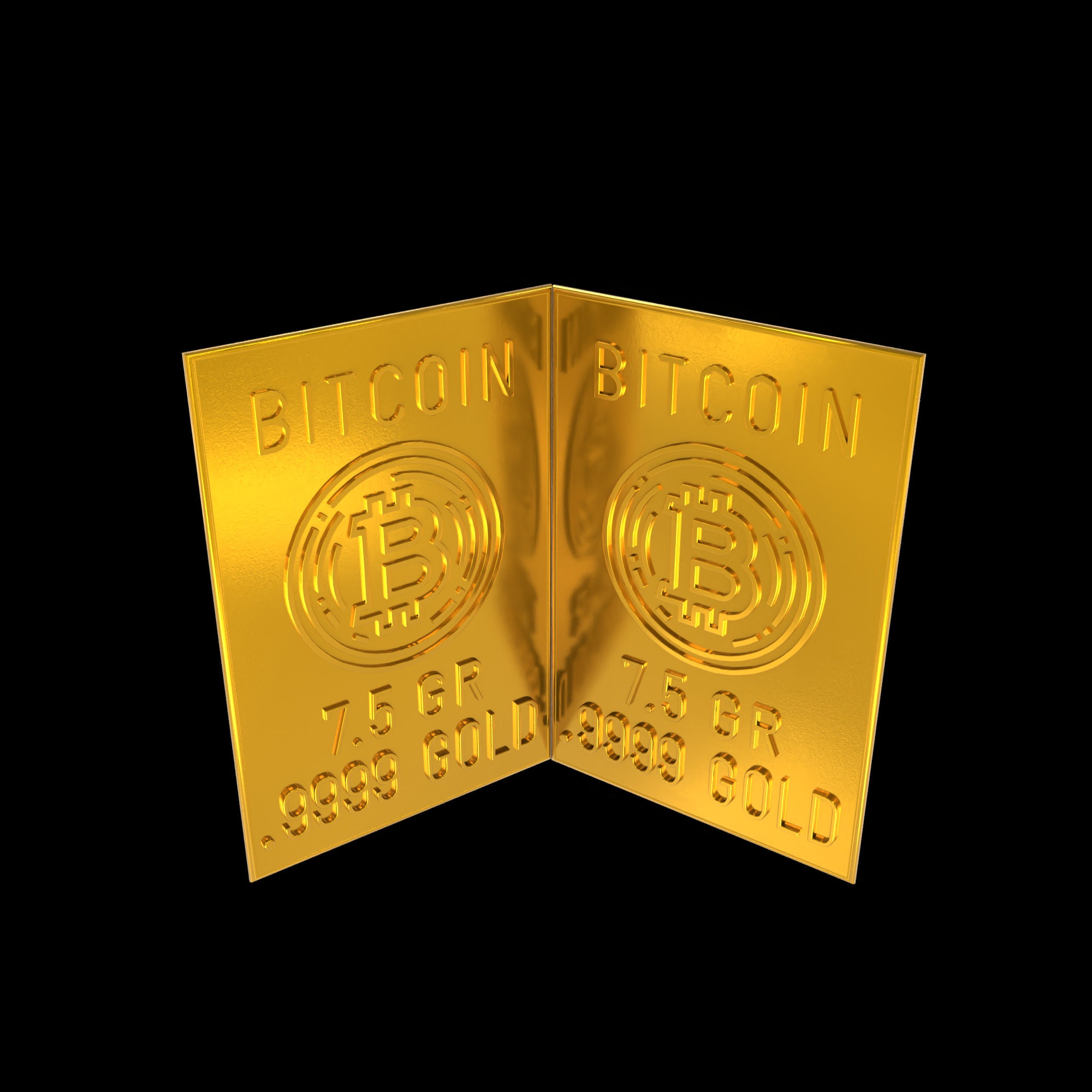 1グラム金ビットコイン金バー暗号通貨.9999金地金貴金属AG金刻印無料シルバーバー付き!! ビットコイン金バー - Etsy 日本