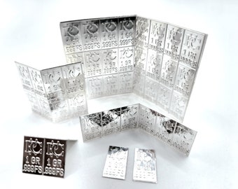 Silver Bars 24 per sheet .999 Silver Bars 1 Grain each. Easy Snaps Apart Bars