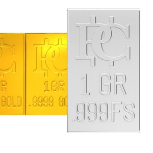 Gold Snap Bar That Breaks into 2 One GR Bars Gold Bullion .9999 Gold Stamp Trading Card Precious Metal Gold Grain Bars Gold Bar Free Silver