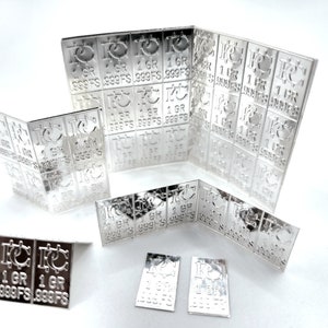 Bulk zilverbaren 1 korrel elk 1000 .999 puur zilverbars Snaps Apart Puur zilver Bullion zilveren postzegels Zilveren ruilkaarten