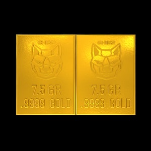 SHIB2 Gold Snap Bar Breaks into Two 7.5 GR Bars Gold Bullion Precious Metal AG Gold Stamp Free Silver Bar Included!!