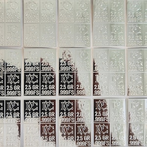 15 lingotes de plata pura 10 granos cada uno .999 lingotes de plata pura lingotes de plata pura 200 granos de plata Colección de tarjetas de intercambio de metal plateado