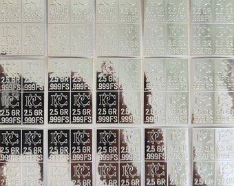 15 lingots d'argent pur 10 grains chacun lingots d'argent pur .999 lingots d'argent pur 200 grains de métal argenté Cartes à collectionner Silver Collection