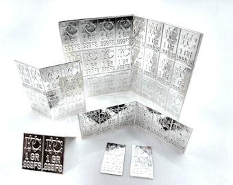 1 Sheet of 24 Pure Silver Bars 1 Grain each in protective sleeve with C.O.A. Silver Bullion
