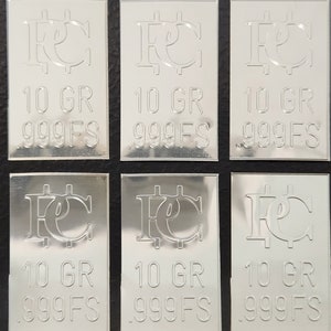 10 Puur Zilver Baren 10 Grain elk .999 Puur Zilver Baren Puur Zilver Bullion 100 Korrels Zilver Metaal Silver Collection Ruilkaarten