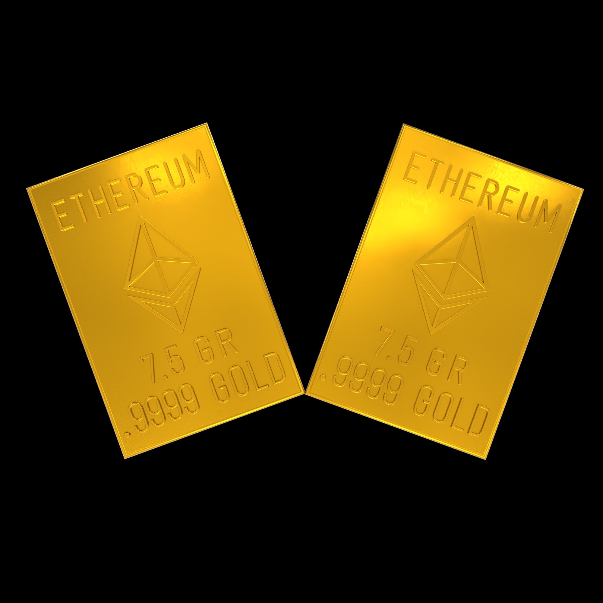 イーサリアム ETH 1 グラム金地金 .9999 - 2x 7.5 グレインのバーにスナップ - 真正性検証済み フリー シルバー - Etsy 日本