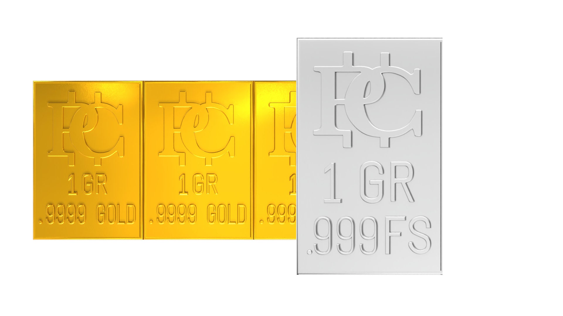 Pure Gold Bar That Breaks Into 3 One GR Bars Gold Bullion .9999