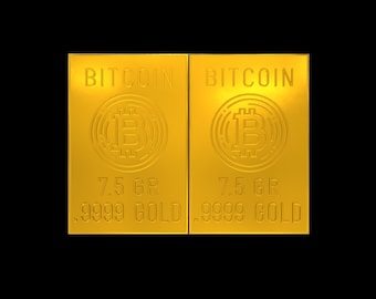 Bitcoin Crypto Gold Bullion Precious Metal AG Gold Stamp Free Silver Bar Included!! Bitcoi Trump Loves Bitcoin