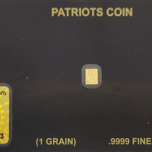 1 Grain Gold Bar One Grain Bar Gold Bullion .9999 Gold Stamp Trading Card Edelmetaal Goud Grain Bars Gold Bar Gratis Silver Bar