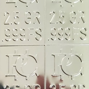 Puur zilverbaren elk 2,5 korrels .999 puur zilverbaren Puur edelmetaal 50 korrels zilver Metaal Zilvercollectie Trading Cards Stempel
