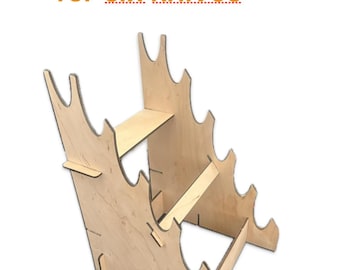 Soporte para cuchillos cortados con láser (SVG, DXF, AI) (Descarga digital)