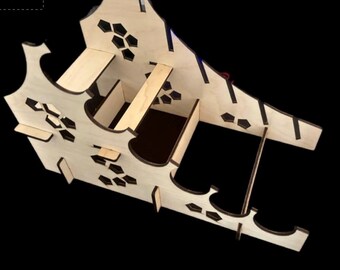 Laser Cut Knife Collector Stand V2 SVG DXF AI LBRN2 (Digital Download)