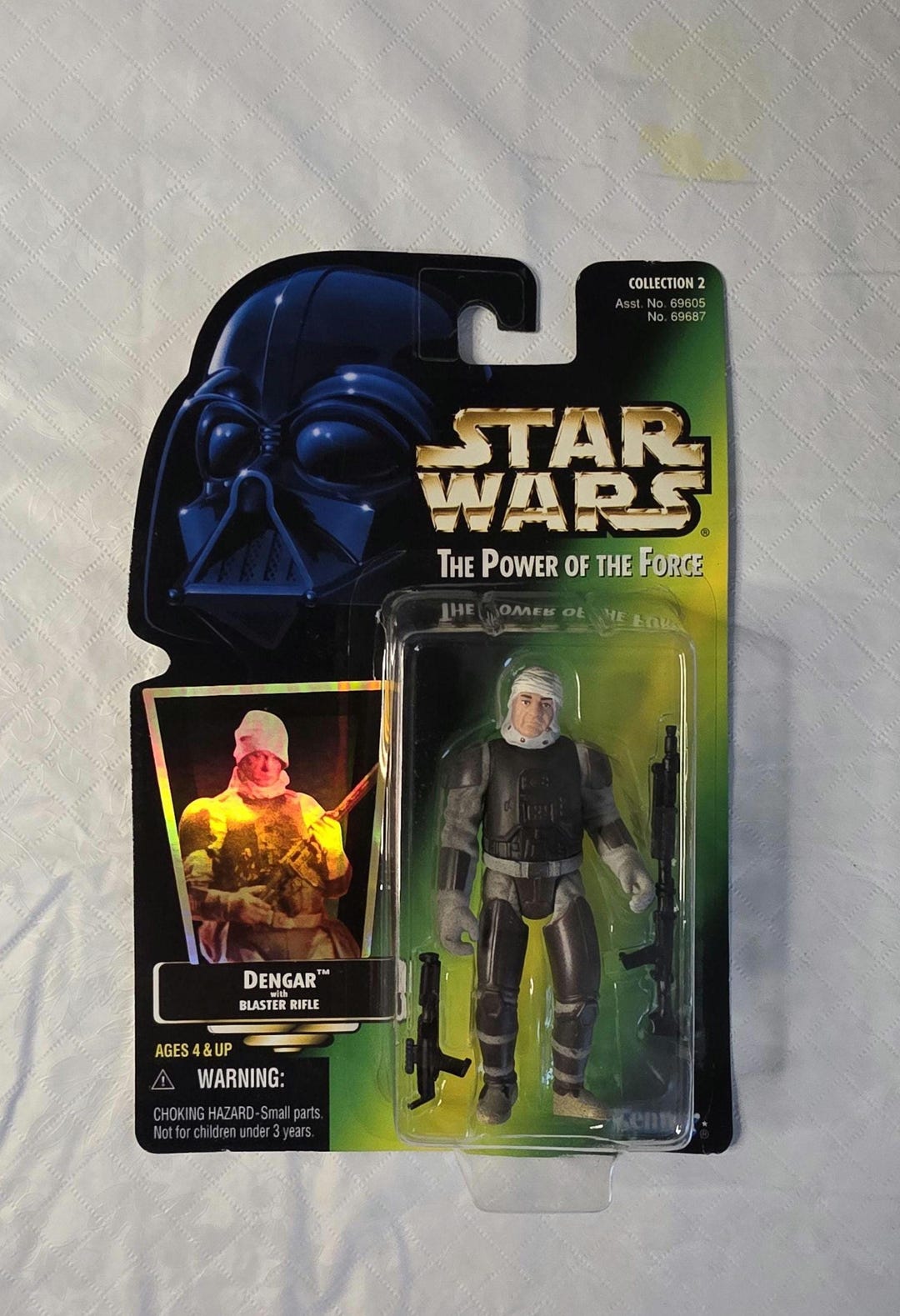 Star Wars Power Of The Force Dengar – Action Figure 1997 Con Ologramma Green Card – Cacciatore Di Taglie