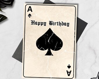 Printable Gothic Birthday Card: Goth Greeting Card (5x7 inch)