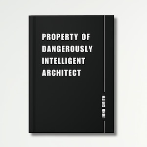 Architect Journal, Custom Architect Gift, Personalized Notebook, Custom Name Journal