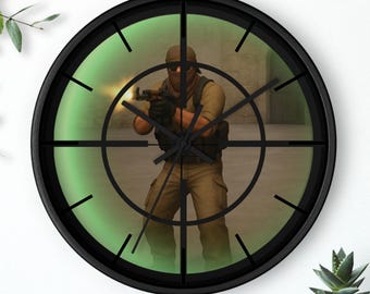 Gamer Room Decor Wall Clock, Gaming Gift for Him, Unique Gamer Accessory