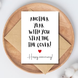 Funny Anniversary Printable Card for Husband, Wife, Funny Anniversary Gift, 5x7 Card with Printable Envelope