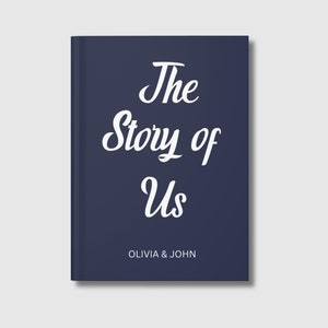 Personalized Couple Journal - The Story Of Us - Custom Name Notebook Memory Book Anniversary Gift for Him or Her Wedding Gift
