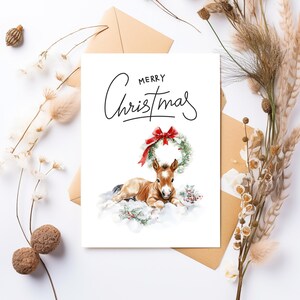 Conjunto de 10 cartões de Natal para impressão, cartões de felicitações 5x7, download digital, kit para fazer cartões, pacote