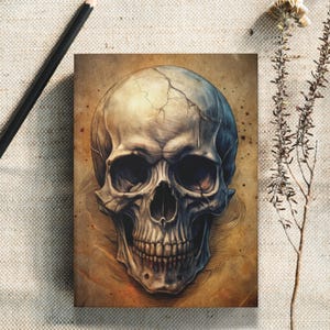 Gothic Skull Journal: Dark Academia Notebook, Vintage Goth Writing Book, Macabre Gift