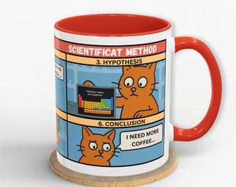 Cat Scientist Mug, Funny Chemistry Mug, Biology Mug, Gift for Chemists, Scientists,  Researchers, STEM Teachers, Laboratory Gift