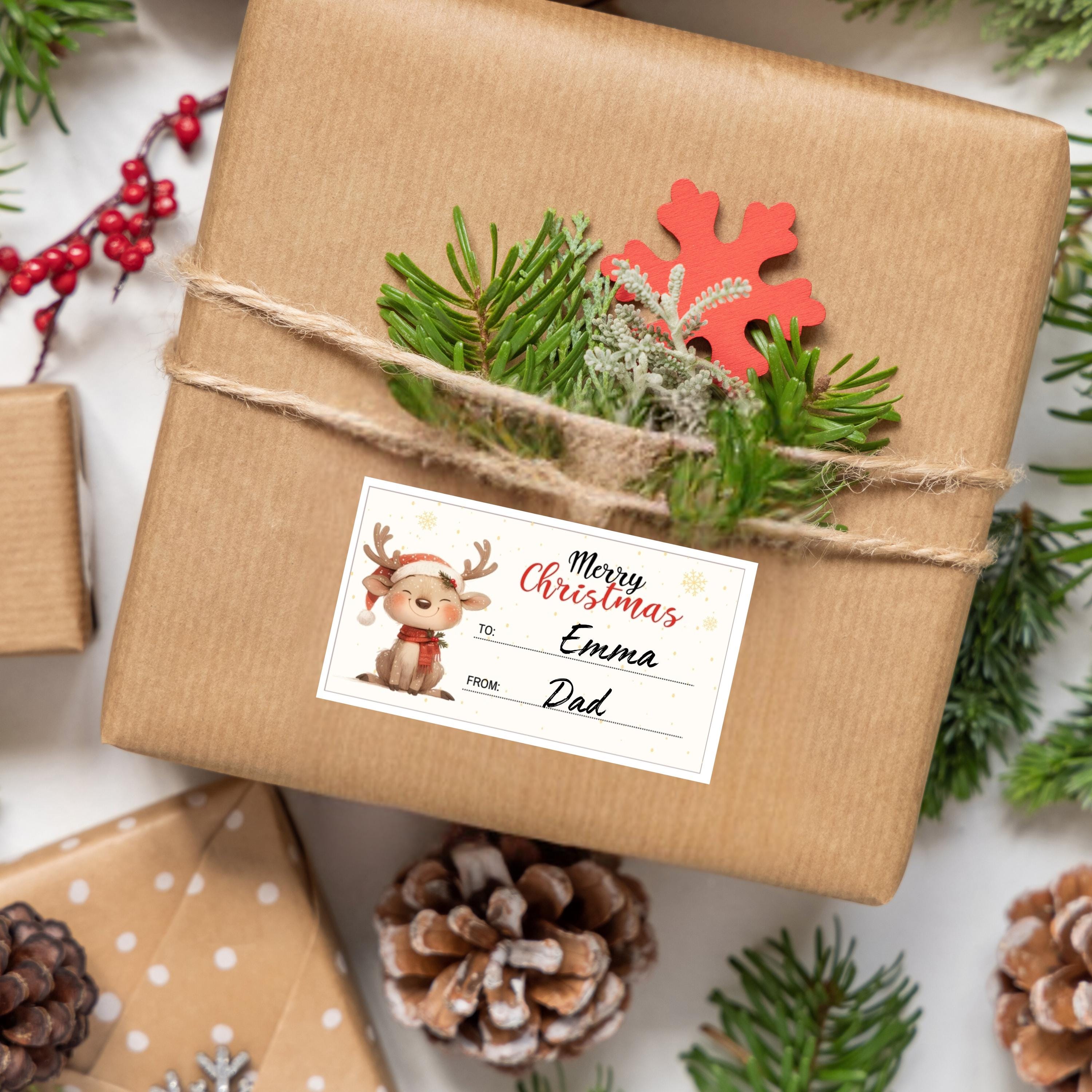 Set of 20 Christmas Printable Present Labels, Gift Tags - Etsy