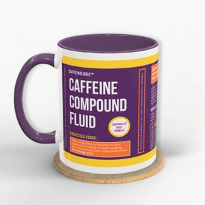 Funny Scientist Gift Coffee Mug for Chemists, Physicists, Engineers or STEM Nerds, Caffeine Lab Humor Coffee Cup