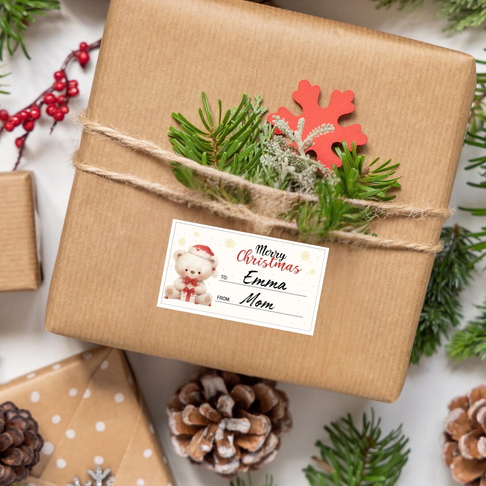 Set of 20 Christmas Printable Present Labels, Gift Tags - Etsy