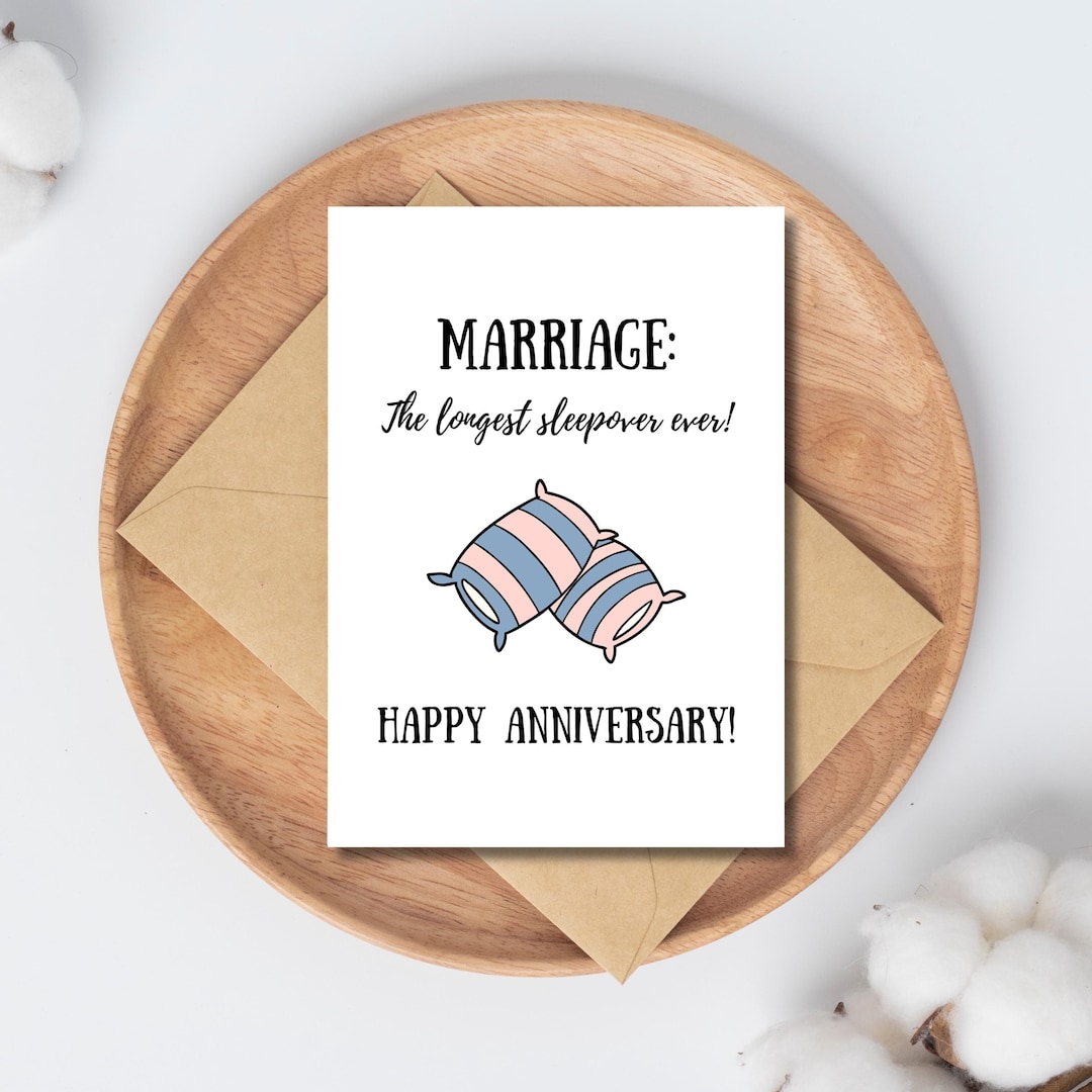Funny Anniversary Printable Card, Funny Anniversary Gift for Husband or ...