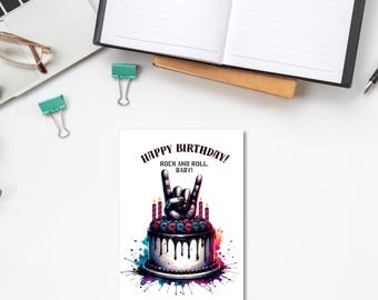 Biglietto Compleanno XXL WBdesignz 22x22 Cm Con Busta, Design You Are Going To Rock This