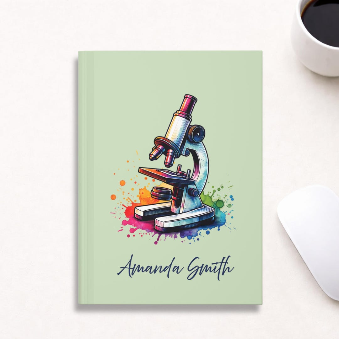 Life Science Covers Personalized Science Notebook, Microscope Cover Journal, Biology ...