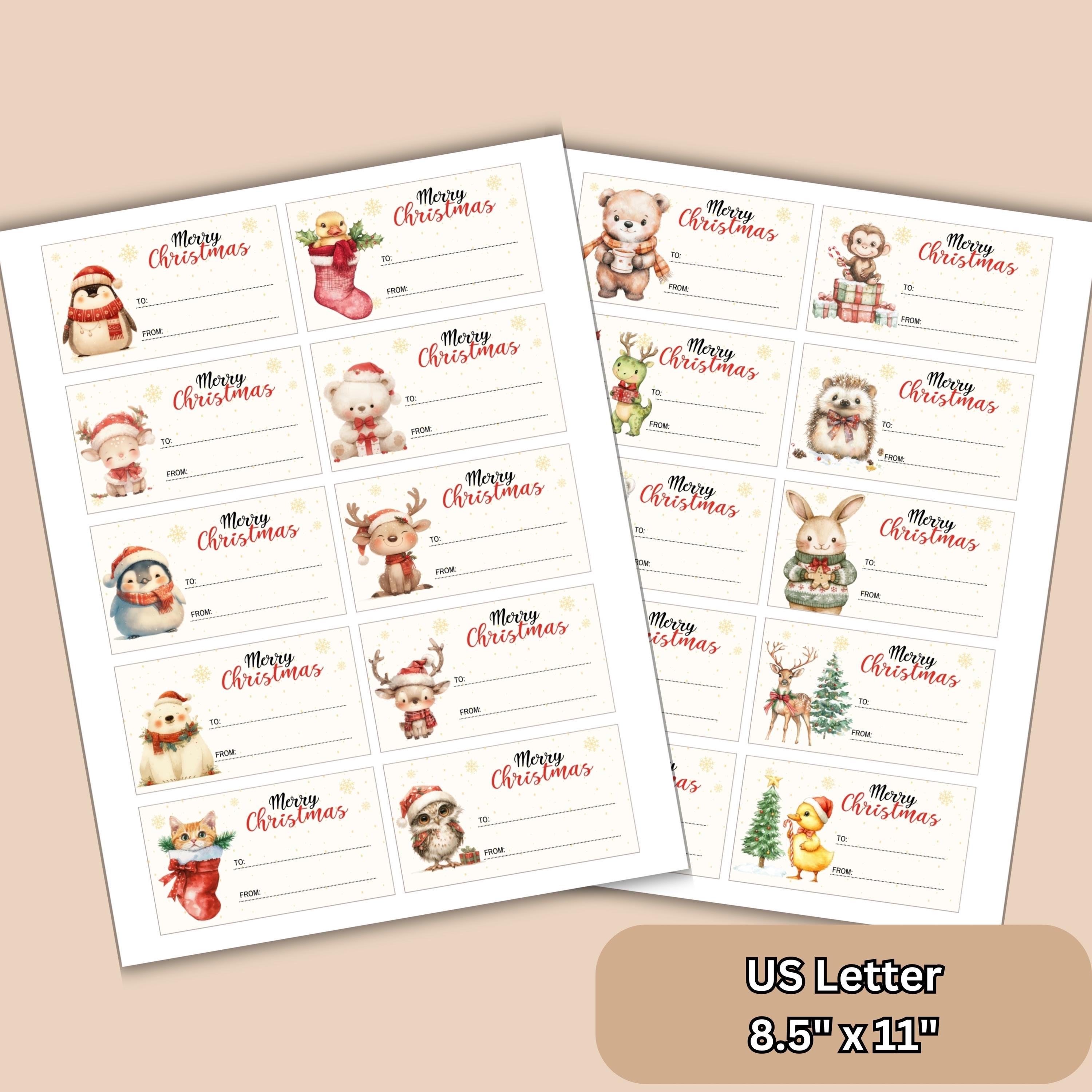 Set of 20 Christmas Printable Present Labels, Gift Tags - Etsy
