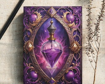 Witch Gothic Journal, Vintage Fantasy Notebook, Witchy Book Gifts, Celestial Decor