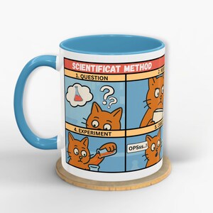 Cat Science Mug, Chemistry Mug, Biology Mug, Gift for Chemists, Scientists, Researchers, STEM Teachers, Laboratory Gift
