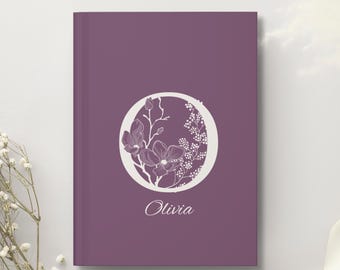 Personalized Monogram Notebook, Custom Journal, Custom Book with Own Text