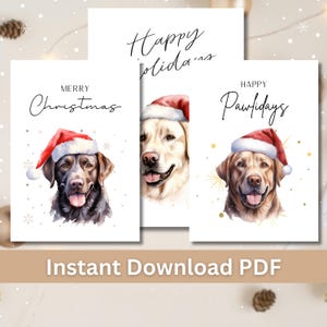 Jeu de cartes de Noël Labrador Retriever, cartes de voeux 5 x 7, kit de fabrication de cartes, lot