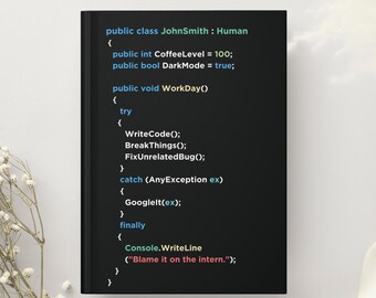 Personalized Programmer Journal: Developer Notebook, Geeky Coder Gift for Tech Lovers